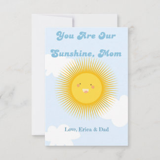 Carte De Remerciements Tu es notre maman soleil