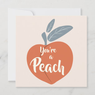 Carte De Remerciements Tu es une Peach