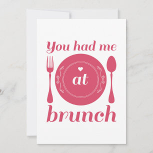 Carte De Remerciements Tu M'As Eu À Brunch