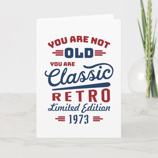 Carte De Remerciements Tu n'es pas vieux, tu es classique (Devant)