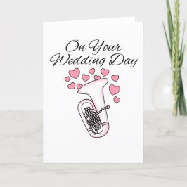Carte De Remerciements Tuba Mariage Card Tubaist musicien en laiton