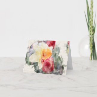 Carte De Remerciements Tulip Daffodil