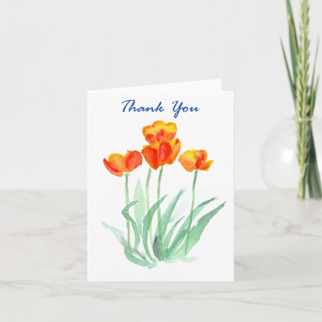 Carte De Remerciements Tulip Thank (Devant)