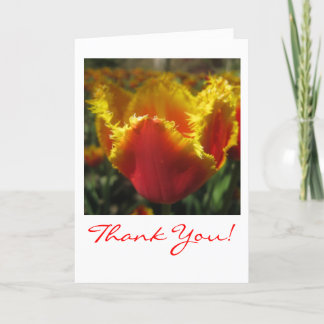 Carte de remerciements Tulipe de feu