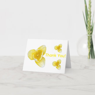 Carte De Remerciements Tulipe jaune