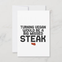 Turning Vegan serait un gros steak manqué drôle