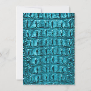 Carte De Remerciements turquoise empreinte d'alligator bleu bleu d'aqua t