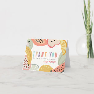 Carte De Remerciements Tutti Frutti Fruit coloré 2e anniversaire