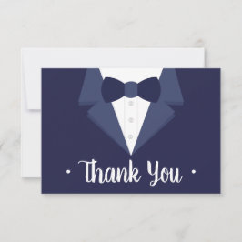 Carte de remerciements Tuxedo, Cravate de la Marin