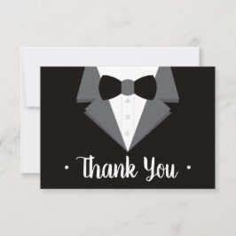 Carte de remerciements Tuxedo, Cravate noire