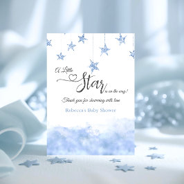 Carte De Remerciements Twinkle Twinkle Little Star Blue Boy Baby Shower