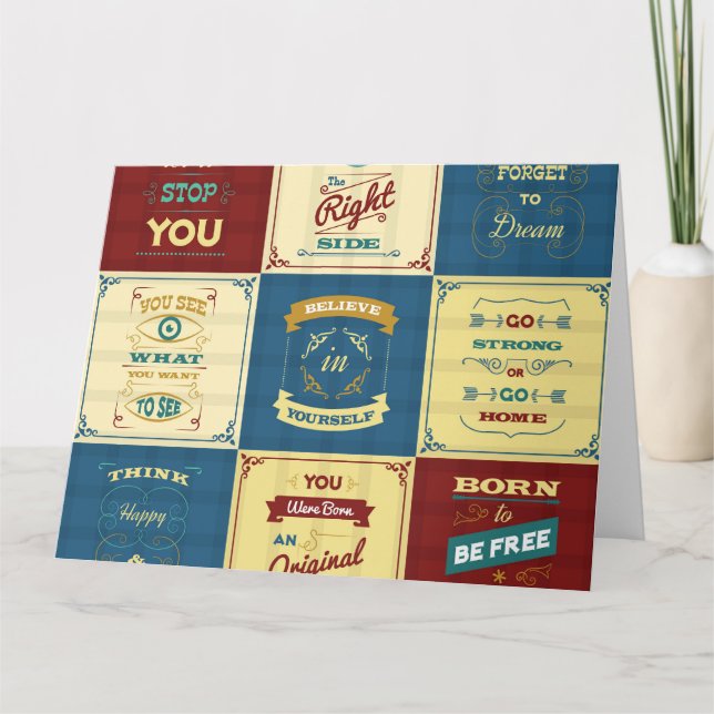 Carte De Remerciements Typographie de Slogan (Devant)