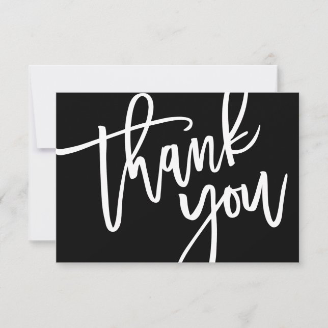 Carte De Remerciements Typographie, Lettres, Baby shower, Anniversaire (Devant)
