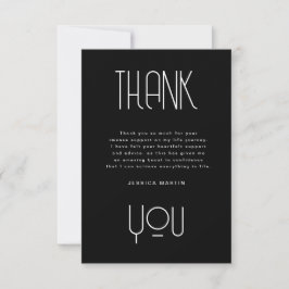 Carte De Remerciements Typographie moderne Photo Graduation Party Invitat