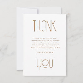 Carte De Remerciements Typographie moderne Photo Graduation Party Invitat