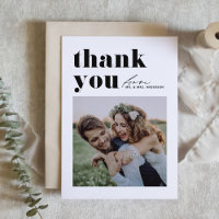 Typographie noir Retro Mariage photo moderne