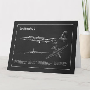 Carte De Remerciements U-2 Dragon Lady - Plan directeur de l'avion PD