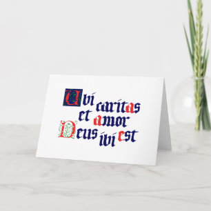 Carte De Remerciements Ubi Caritas