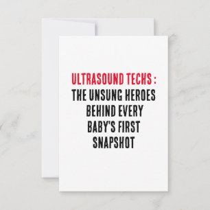 Carte De Remerciements Ultrasound techs : Les héros méconnus derrière cha