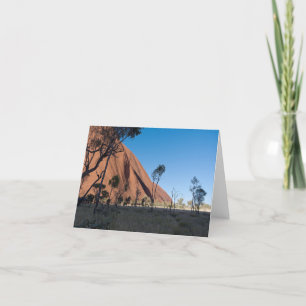 Carte De Remerciements uluru et plaine désertique