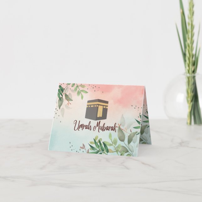 Carte De Remerciements umrah moubarak (Devant)