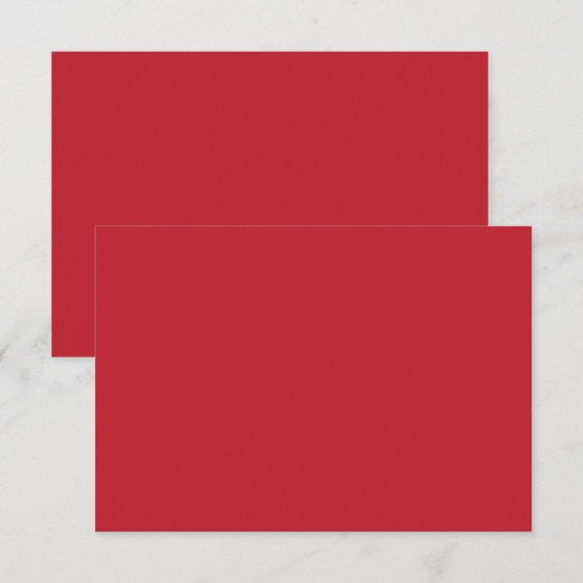 Carte De Remerciements un arrière - plan rouge avec un (Devant / Derrière)