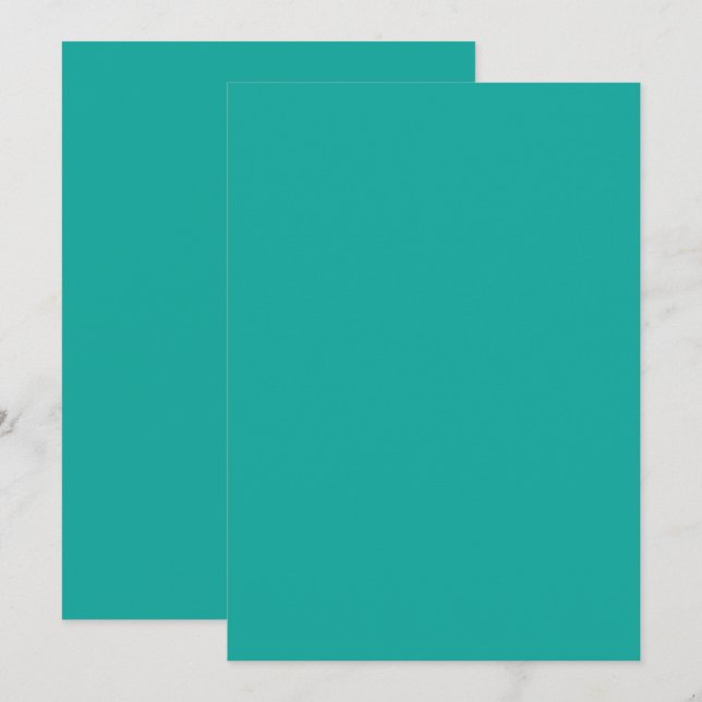 Carte De Remerciements un arrière - plan vert avec une bordure blanche (Devant / Derrière)