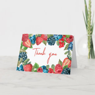Carte De Remerciements Un Baby shower Berry Sweet