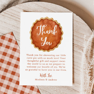 Carte De Remerciements Un Baby shower Citrouille à pâté de maison