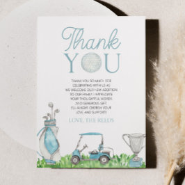 Carte De Remerciements Un Baby shower De Golf Un Peu Bleu