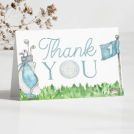 Carte De Remerciements Un Baby shower De Golf Un Peu Bleu