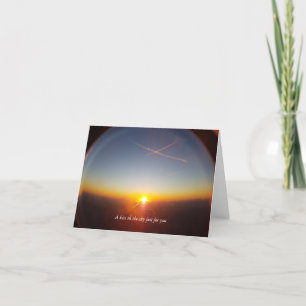 Carte De Remerciements Un baiser dans le ciel juste pour toi