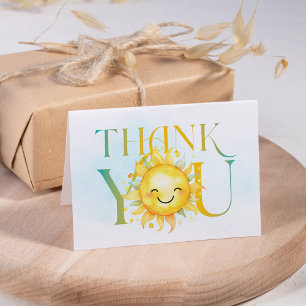 Carte De Remerciements Un beau soleil, voilà le Baby shower du Fils