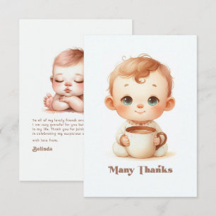 Carte De Remerciements Un bébé brasse du Baby shower