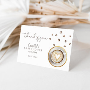 Carte De Remerciements Un Bébé Brasse Du Baby shower De Café