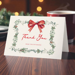 Carte De Remerciements Un Bébé Noël Une Petite Fête Joyeuse