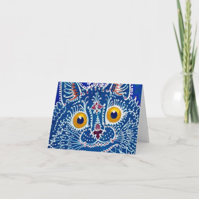 Carte De Remerciements Un chat de style gothique par Louis Wain (Devant)