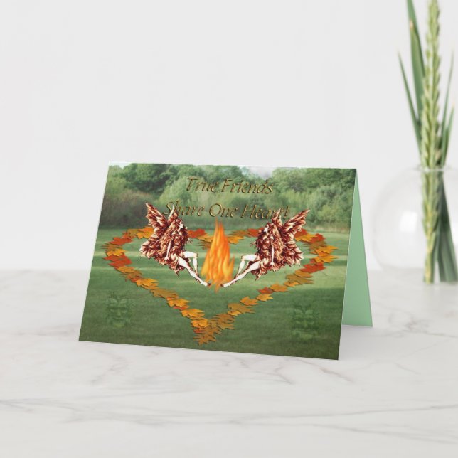 Carte De Remerciements Un coeur (Devant)