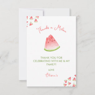 Carte De Remerciements Un dans la pastèque Melon Anniversaire
