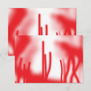 Carte De Remerciements Un design graphique avec sha rouge et orange audac