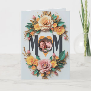 Carte De Remerciements Un hommage florissant à maman