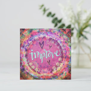 Carte De Remerciements Un Joli rose Améliore L'Encouragement Floral