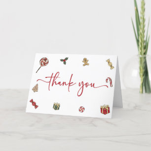 Carte De Remerciements Un joyeux petit Baby shower de Noël