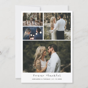 Carte De Remerciements Un Mariage photo moderne et plaisant pour toujours