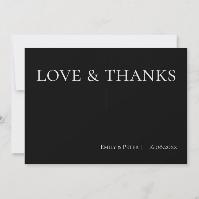 Carte De Remerciements Un message personnalisé moderne et contemporain (Devant)