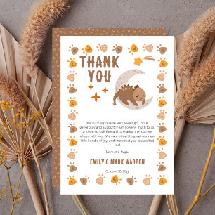 Carte De Remerciements Un mignon petit Baby shower de dinosaures