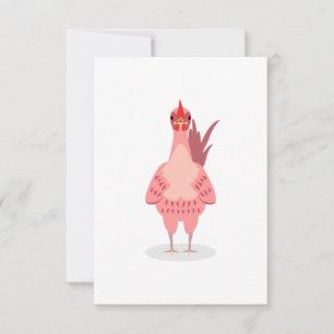 Carte De Remerciements Un mignon poulet