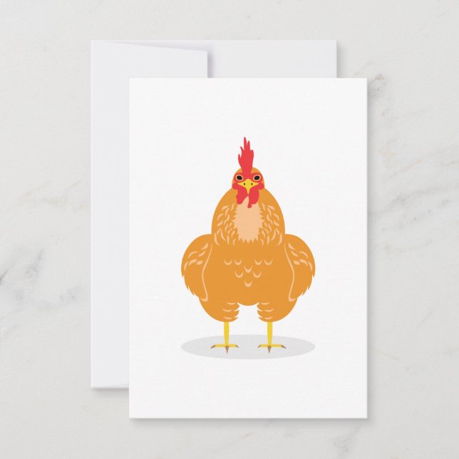Carte De Remerciements Un mignon poulet (Devant)