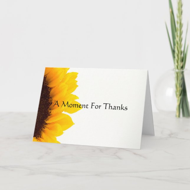 Carte De Remerciements Un moment pour remercier (Devant)