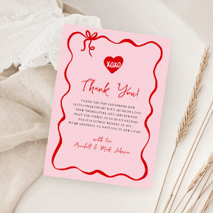 Carte De Remerciements Un petit Baby shower de Saint Valentin